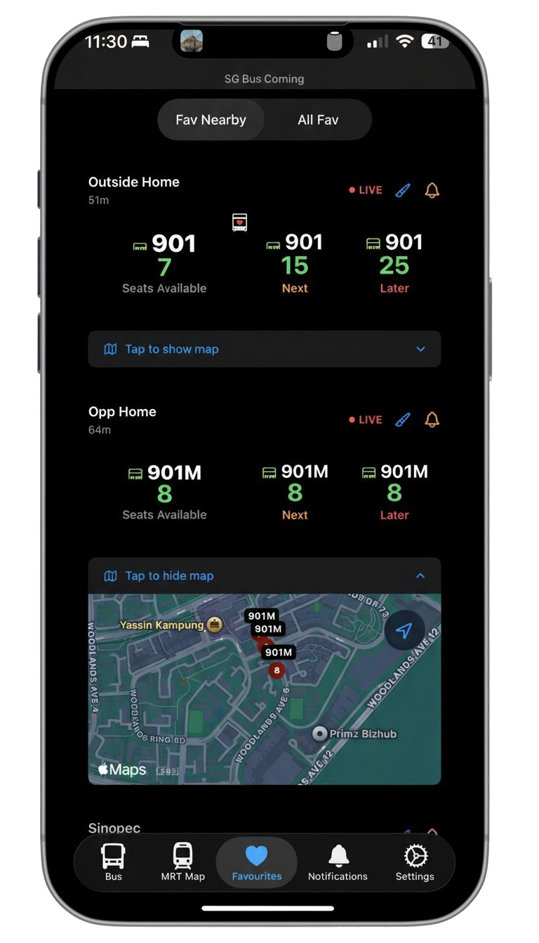 SGBusComing screenshot